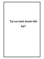 Tại sao kinh doanh thất bại? potx