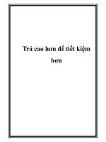 Trả cao hơn để tiết kiệm hơn pptx