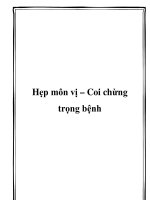 Hẹp môn vị – Coi chừng trọng bệnh doc