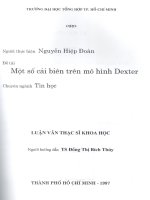 Đề Tài: Một số cải biên trên mô hình Dexter pot