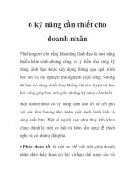 6 kỹ năng cần thiết cho doanh nhân pot