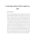 5 cách tăng cường trí nhớ ở người cao tuổi pptx