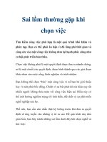 Sai lầm thường gặp khi chọn việc pptx