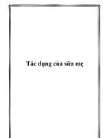 Tác dụng của sữa mẹ doc