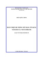 Luận văn thạc sỹ : Hoàn thiện hệ thống xếp hạng tín dụng năm 2012 của Vietcombank pdf