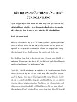 RỦI RO ĐẠO ĐỨC:”BỆNH ƯNG THƯ” CỦA NGÂN HÀNG ppt