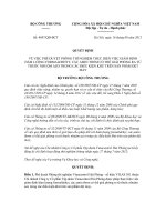 Quyết định Số: 4697/QĐ-BCT VỀ VIỆC PHÊ DUYỆT PHÒNG THÍ NGHIỆM THỰC HIỆN VIỆC GIÁM ĐỊNH HÀM LƯỢNG FORMALDEHYT, CÁC AMIN THƠM CÓ THỂ GIẢI PHÓNG RA TỪ THUỐC NHUỘM AZO TRONG CÁC ĐIỀU KIỆN KHỬ TRÊN SẢN PHẨM DỆT MAY docx