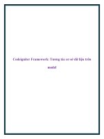 Codeigniter Framework: Tương tác cơ sở dữ liệu trên model pdf