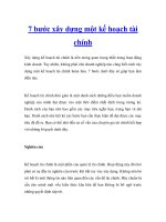 7 bước xây dựng một kế hoạch tài chính ppt