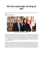 Khi kinh doanh gắn với lòng từ tâm pdf