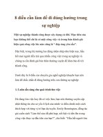 8 điều cần làm để đi đúng hướng trong sự nghiệp potx