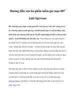 Hướng dẫn xóa bỏ phần mềm giả mạo 007 Anti-Spyware ppt