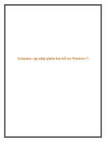 Symantec cập nhật phiên bản hỗ trợ Windows 7 pptx