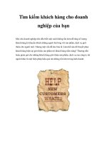 Tìm kiếm khách hàng cho doanh nghiệp của bạn potx