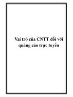 Vai trò của CNTT đối với quảng cáo trực tuyến pdf