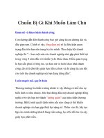 Chuẩn Bị Gì Khi Muốn Làm Chủ doc