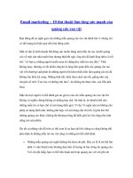 Email marketing – 10 thủ thuật làm tăng sức mạnh của quảng cáo rao vặt doc