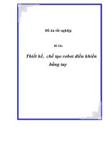 thiết kế,  chế tạo robot điều khiển bằng tay