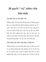 Bí quyết “ trị” nhân viên khó tính pdf