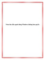 Virus lừa tiền người dùng Windows không bản quyền ppt
