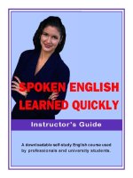 spoken english learned quickly instructor''''s guide