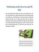 Marketing xã hội chưa bao giờ lỗi thời doc