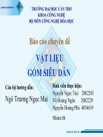 báo cáo chuyên đề '''' vật liệu gốm siêu dẫn ''''
