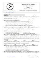 Đề thi thử đại học khối A, A1 môn vật lý năm 2013 ppt