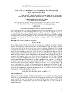 Báo cáo khoa học : KHẢ NĂNG SẢN XUẤT CỦA VỊT CV-SUPER-M3 ÔNG BÀ NHẬP NỘI NUÔI TẠI TRẠI CẨM BÌNH docx