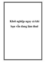 Khởi nghiệp ngay cả khi bạn vẫn đang làm thuê ppt