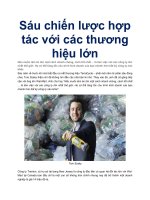 Sáu chiến lược hợp tác với các thương hiệu lớn docx