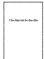 Cẩn thận khi bé đau đầu ppt