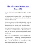 Lồng ruột – chứng bệnh cực nguy hiểm với bé pptx