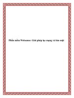 Phần mềm Websense: Giải pháp lọc mạng và bảo mật. doc