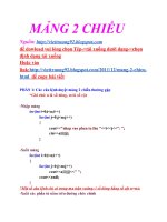 TL Về các vấn đề liên quan đến mảng 2 chiều