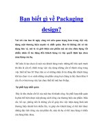 Bạn biết gì về Packaging design? potx