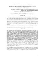 BÁO CÁO KHOA HỌC : NGHIÊN CỨU PHÁT TRIỂN ĐÀN LỢN GIỐNG MÓNG CÁI CAO SẢN TẠI ĐỊNH HOÁ - THÁI NGUYÊN ppt