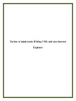 Tự bảo vệ mình trước lỗ hổng VML mới của Internet Explorer pptx