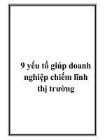 9 yếu tố giúp doanh nghiệp chiếm lĩnh thị trường pot