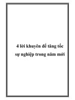 4 lời khuyên để tăng tốc sự nghiệp trong năm mới pptx