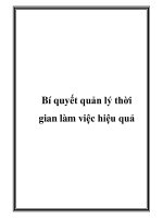 Bí quyết quản lý thời gian làm việc hiệu quả doc