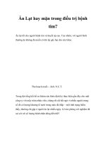 Ăn Lạt hay mặn trong điều trị bệnh tim? pptx