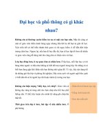 Đại học và phổ thông có gì khác nhau? pdf