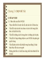 quy hoạch thực nghiệm - Chương 3: CHỌN ĐỀ TÀI potx