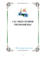 CÁC NHÂN TỐ HÌNH THÀNH KHÍ HẬU pot