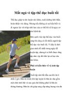 Mất ngủ vì tập thể dục buổi tối pot