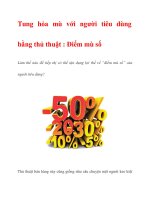 Tung hỏa mù với người tiêu dùng bằng thủ thuật : Điểm mù số docx