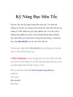 Kỹ Năng Đọc Siêu Tốc ppt