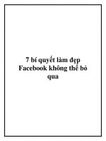7 bí quyết làm đẹp Facebook không thể bỏ qua. pot