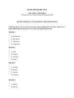 Đề thi thử đại học số 19 doc